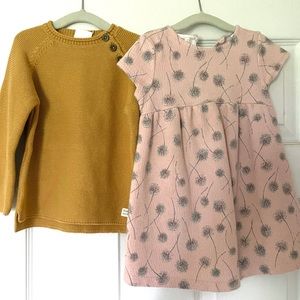 Zara dress and sweater both size 2/3